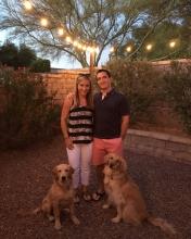 Brittany Ortega, husband and two dogs
