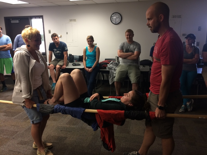 Wilderness medicine students in classroom